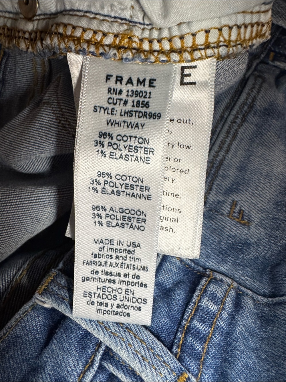 Frame Denim Le High cropped high-rise straight-leg jeans Size 30 - Picture 9 of 10